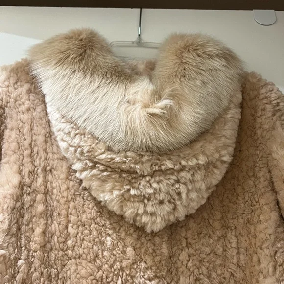 Paula Lishman knit fur coat M